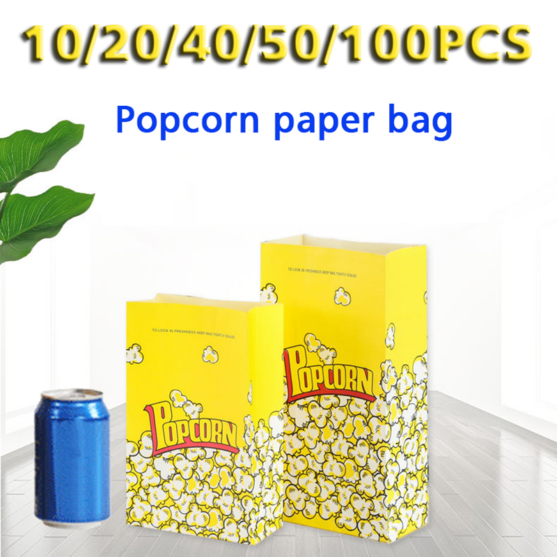 Yellow Food Snacks - 10/20/30/50/100PCS Yellow paper bag Food bags