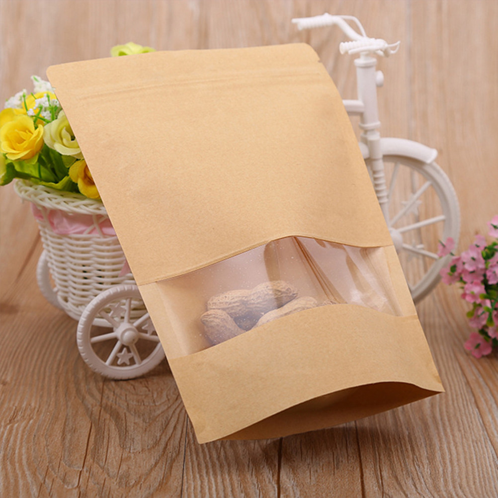 50Pcs Kraft Paper Zipper Seale - Snacks Food Usa review and price