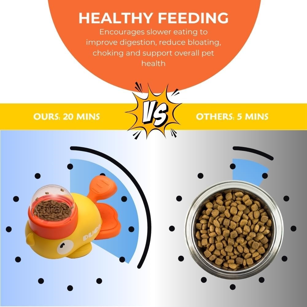 Yellow Duck Pet Snack Dispense - Yellow Food Snacks review and price
