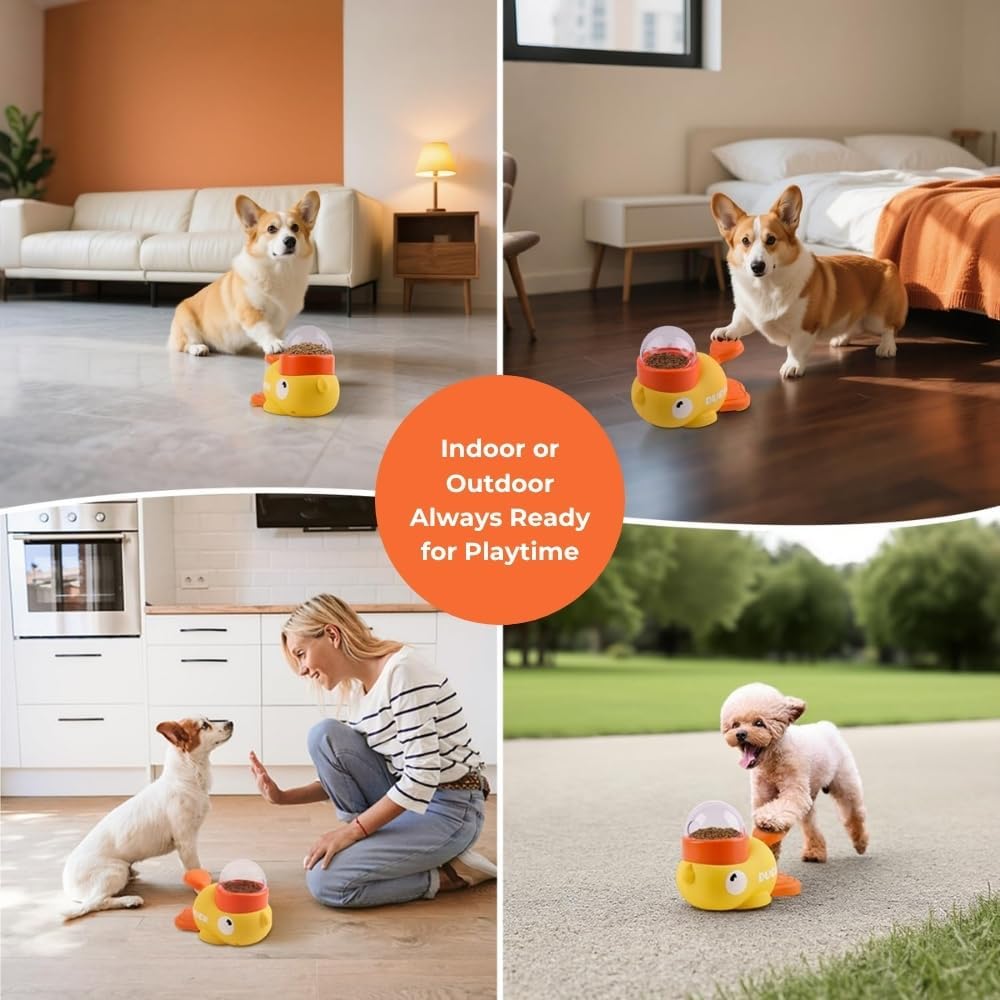 Yellow Duck Pet Snack Dispense - Yellow Food Snacks review and price
