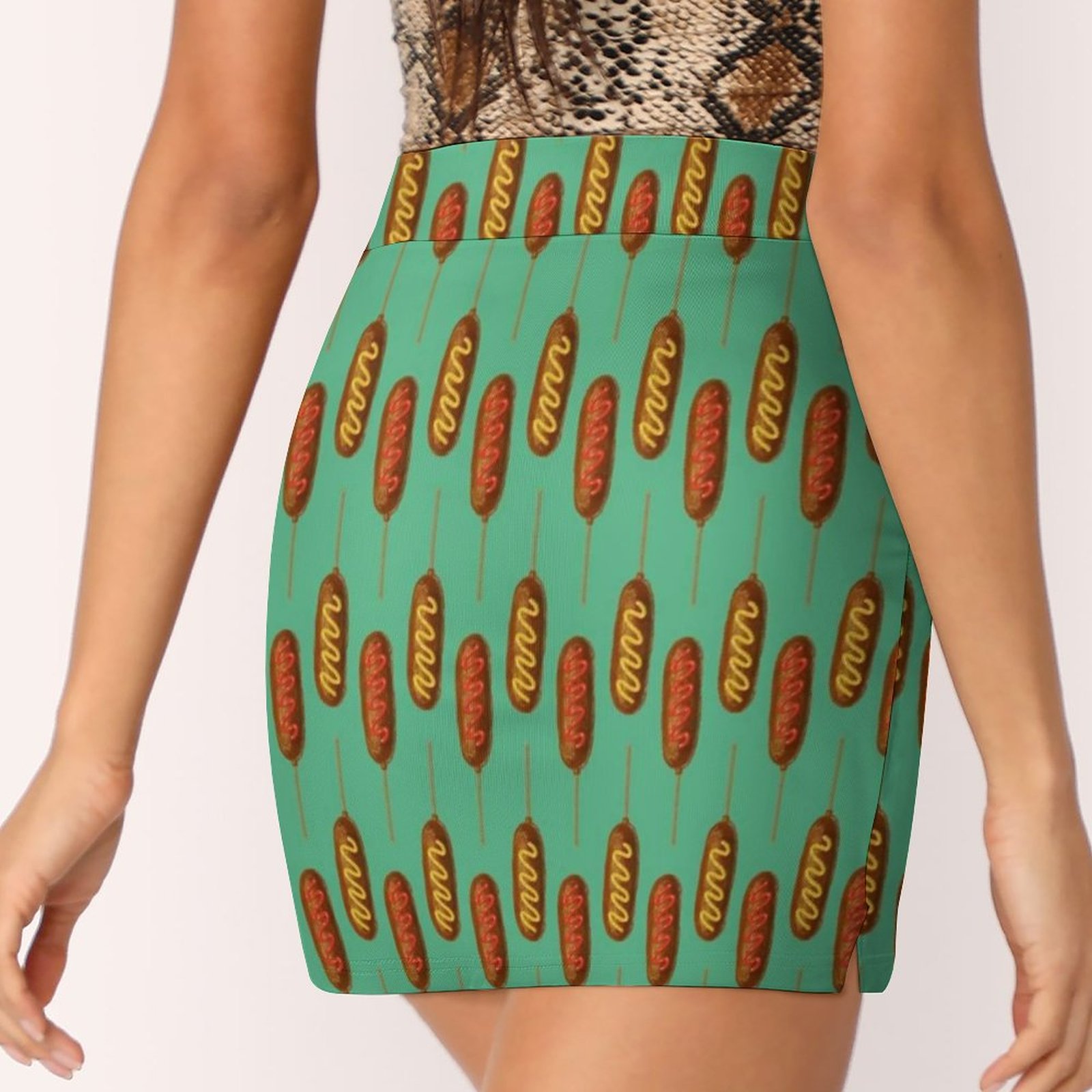 Corn Dogs Women's skirt Mini S - Food Sweet Snacks review and price