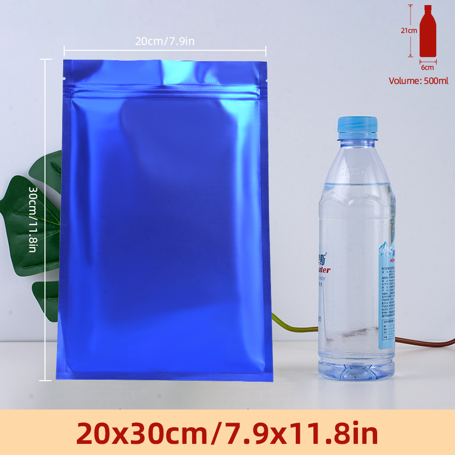 100pcs Matte Blue Foil Zipper  - Snacks Food Usa review and price