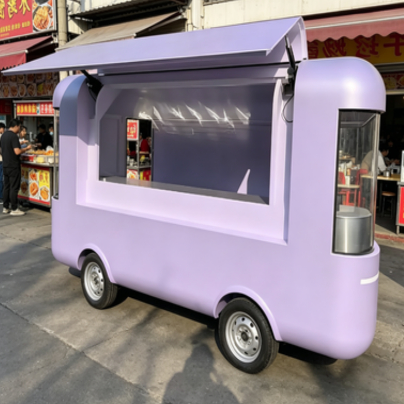 Round Movable Food Trailer Por - Food Drink Snacks review and price