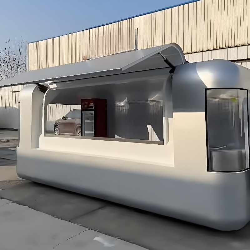 Round Movable Food Trailer Por - Food Drink Snacks review and price