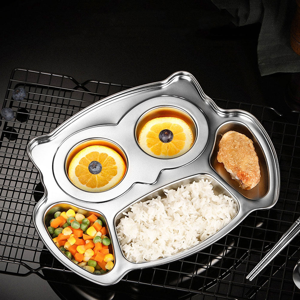 2Pcs Owl Stainless Steel Divid - Food Snacks For Kids review and price
